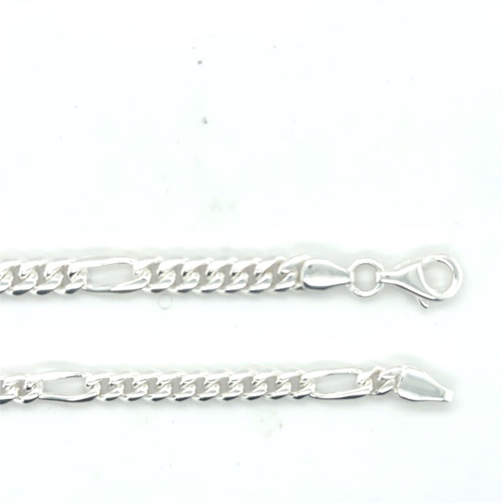 Zilveren Massieve Figaro Armband 6 mm – 22 cm
