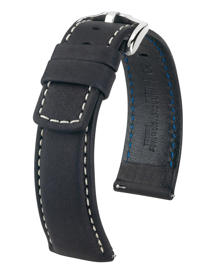 HIRSCH MARINER L BLACK CALF 18/16MM