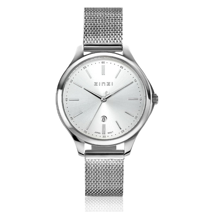 ZINZI Classy horloge 34mm zilverkleurig ZIW1002M