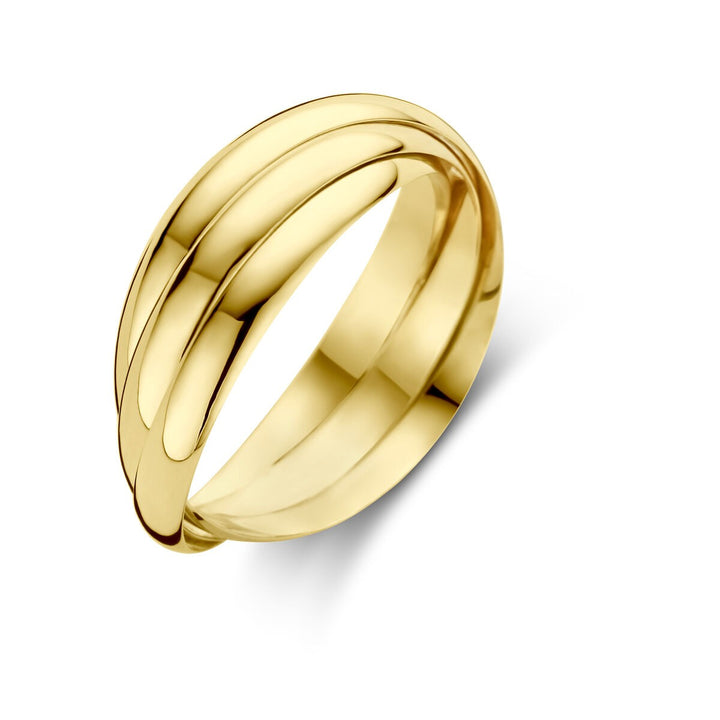 14k Geelgouden Trinity Ring 3 ringen door elkaar
