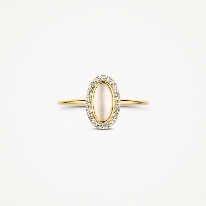 Blush 14k Geelgouden Ring met Parelmoer en Zirkonia 1279YMQ