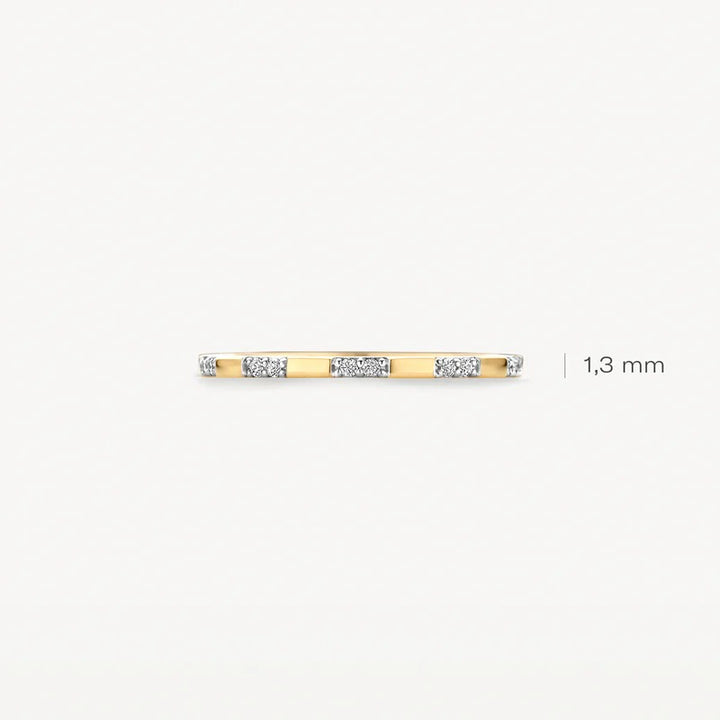 14k Geelgouden Ring 1260YZI met Zirkonia