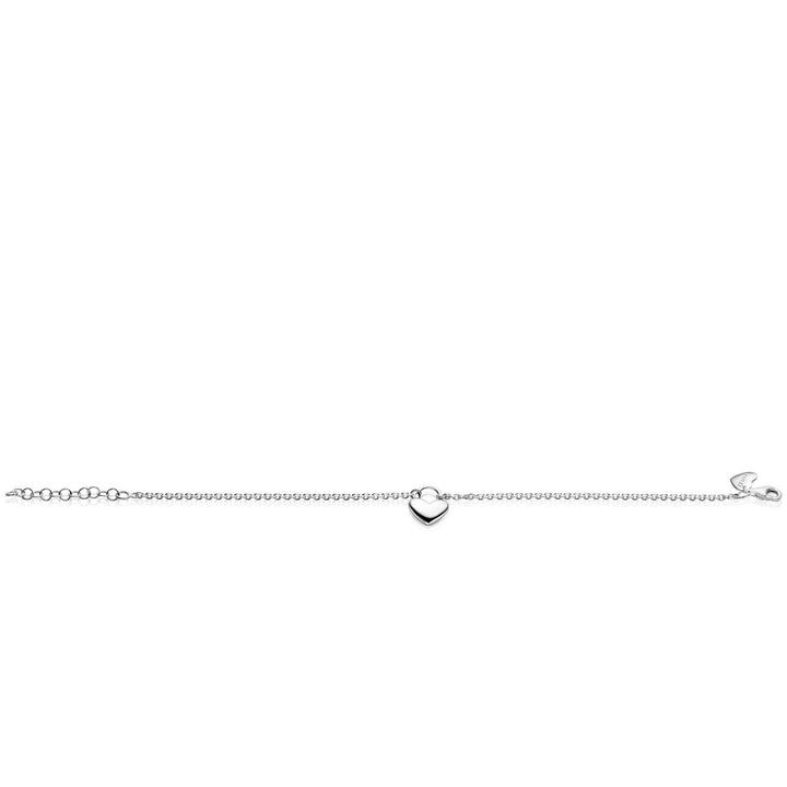 ZINZI zilveren schakelarmband met hartvormige slot hanger 17-20cm ZIA2673
