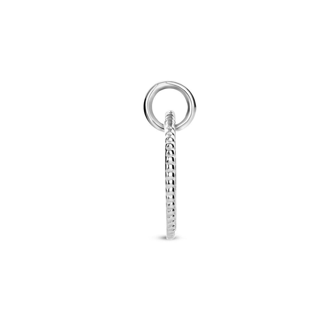 Gerhodineerd 925 zilveren graveerhanger. De dikte van de graveerplaat is ongeveer 0.4mm.
