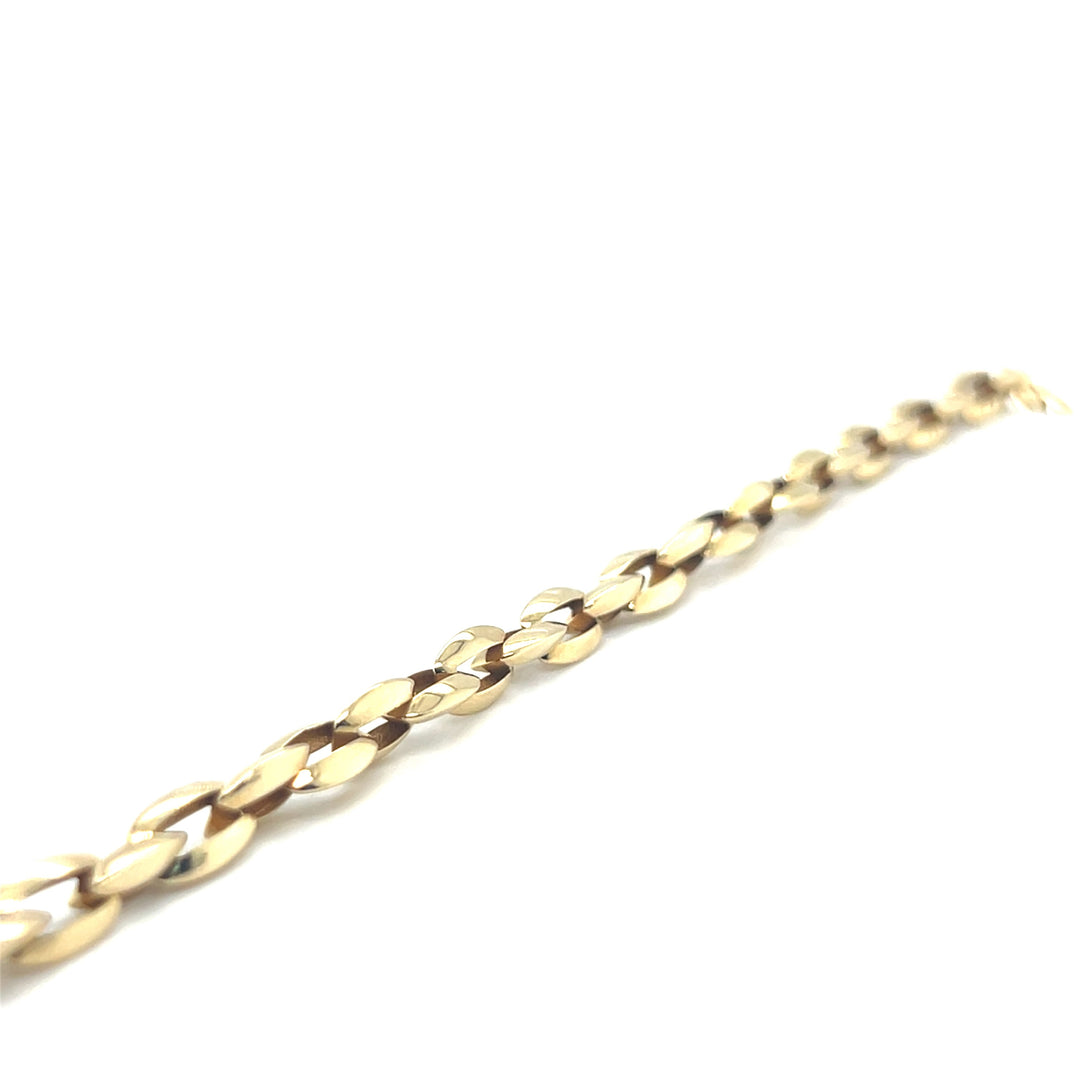 14 kt geelgouden amband ovaal 20 cm fantasie