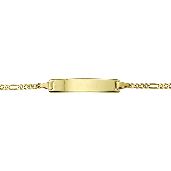 14 kt graveerarmband figaro 5,0 mm