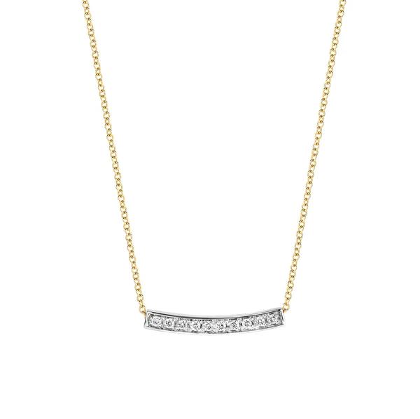 Blush bicolor collier met diamanten hanger 3605BDI