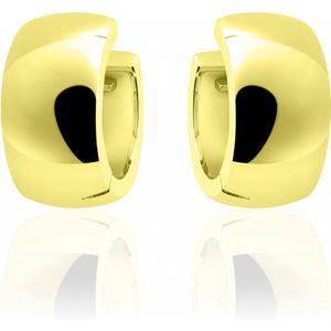 14 kt oorringen strak breed 5.5 mm