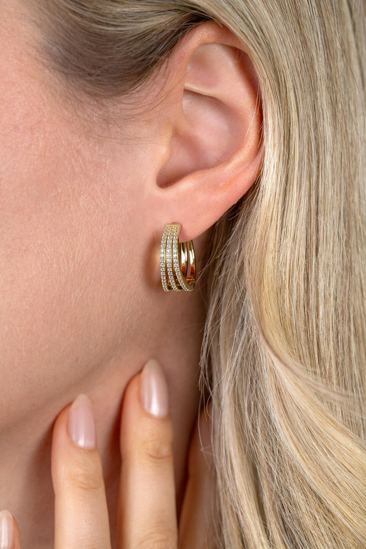 ZINZI goldplated multi-look oorringen met zirkonia – ZIO2727YL