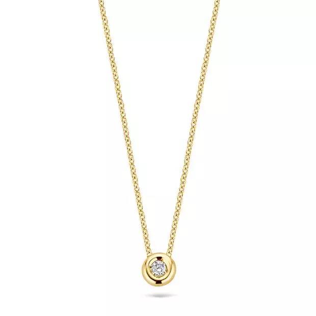 Collier 3114YDI - 14k Geel goud met Diamant
