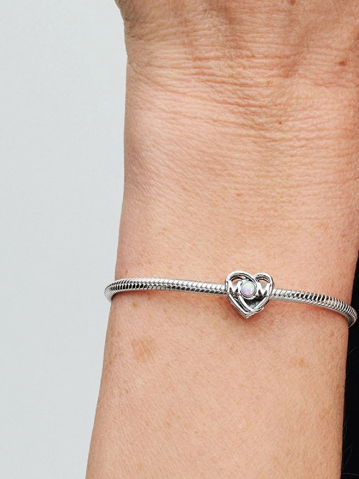 Pandora Moments 925 Sterling Silver Opengewerkte Moeder en Hart Bedel 793233C01