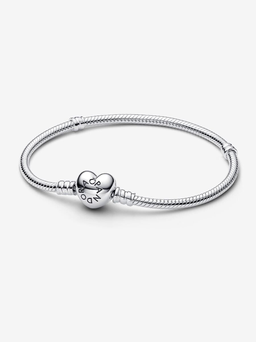 Pandora Moments Snake Chain Armband met Hartsluiting 590719-18