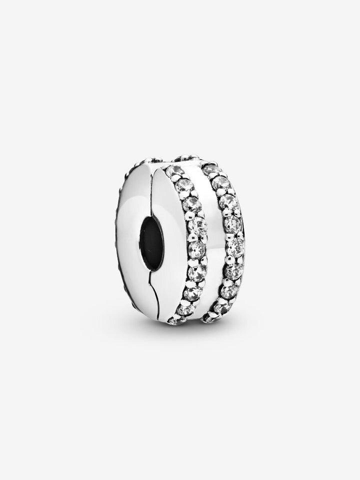 Pandora Pavé Clip Bedel met Dubbele Lijn 798422C01