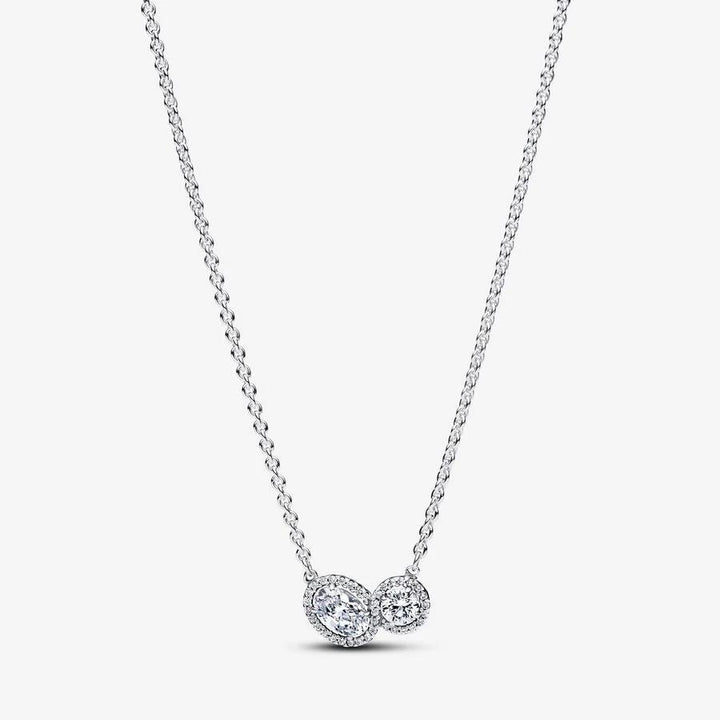 Pandora Embracing Halo Necklace 393776C01-45
