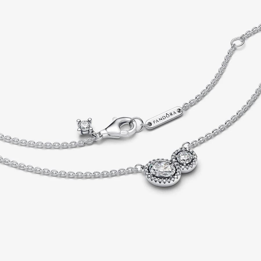 Pandora Embracing Halo Necklace 393776C01-45