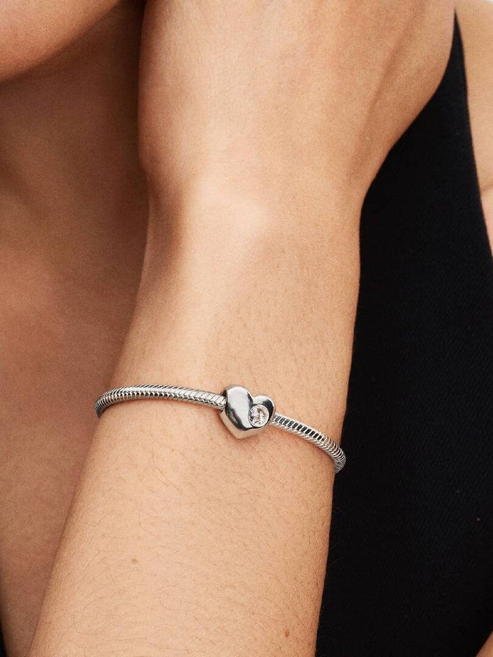 Pandora April Geboortesteen Hart Bedel 794161C04 – Sterling Zilver met Heldere Zirkonia