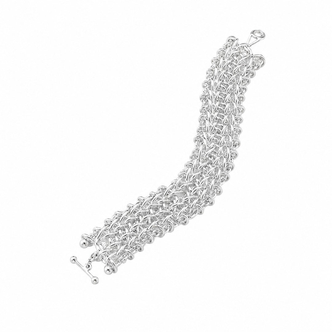 Georg Jensen Weft Triple Link Armband Sterling Zilver 20002035