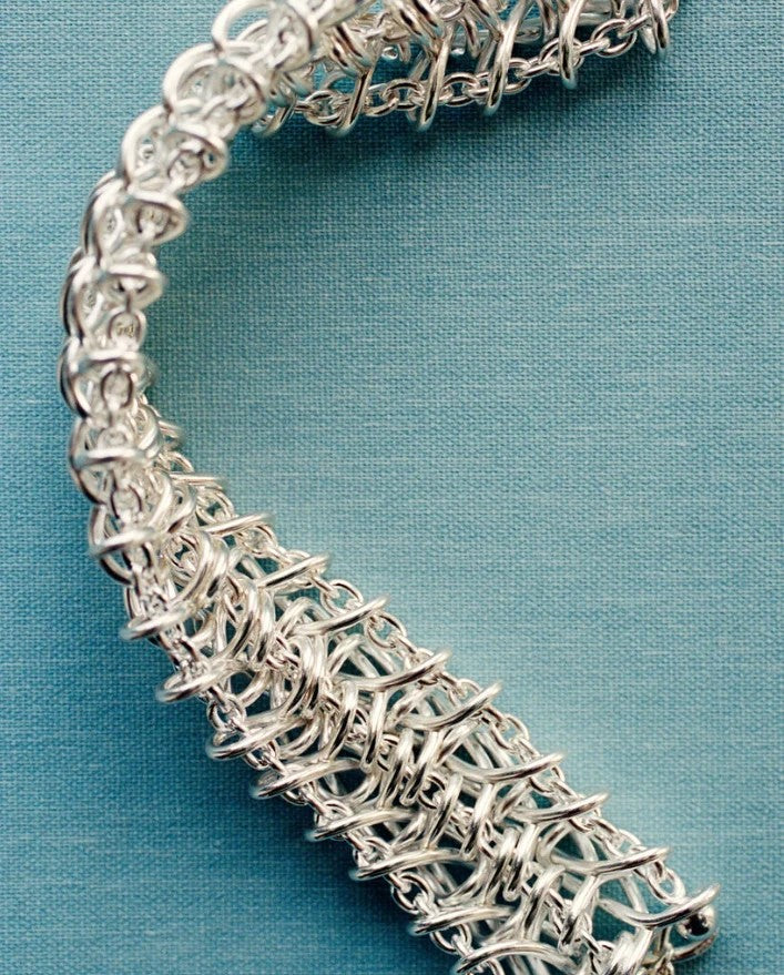 Georg Jensen Weft Triple Link Armband Sterling Zilver 20002035