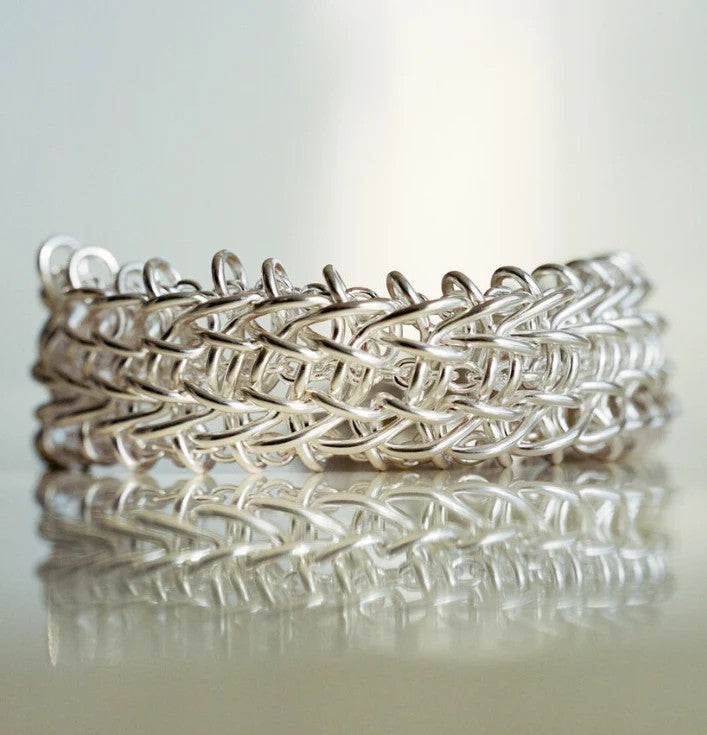 Georg Jensen Weft Triple Link Armband Sterling Zilver 20002035