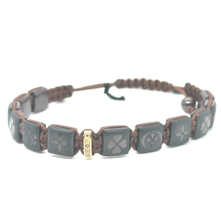 18 kt Orotech Bracelet Ceramic Brown Diamond 0.05ct