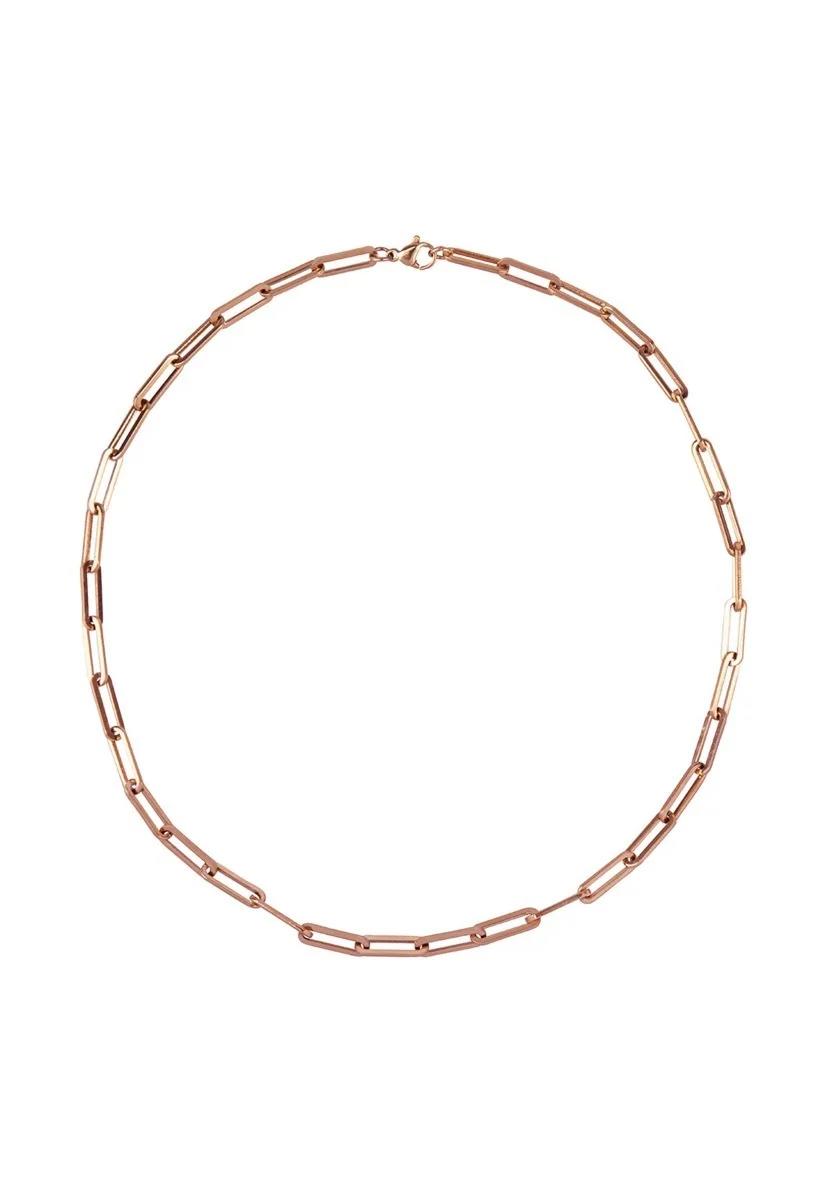 14 kt rose collier paperclip 42 cm