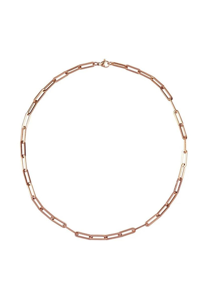 14 kt rose collier paperclip 42 cm
