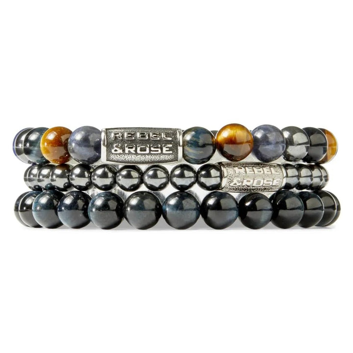 Rebel and Rose Grey Silver Shine DV RR-6DV02-S-L Armband 19cm