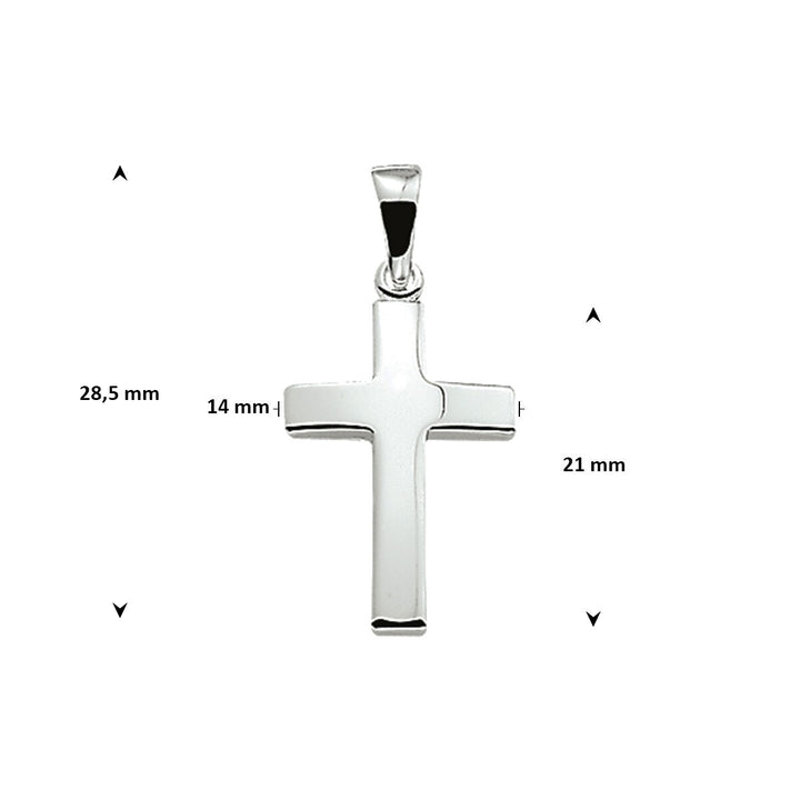 925 Zilveren Kruis Hanger – 21 mm