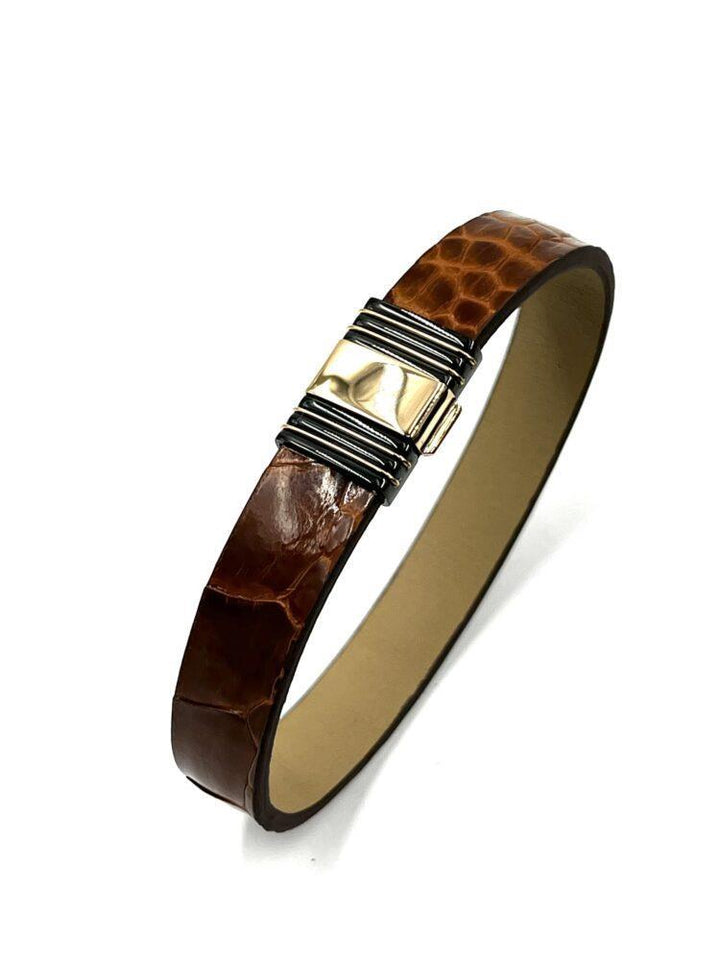 18 kt rose goud en stalen armband Struisvogel LIMI