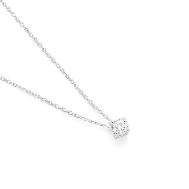 14 kt collier met solitair hanger 0.20ct G SI P1172002