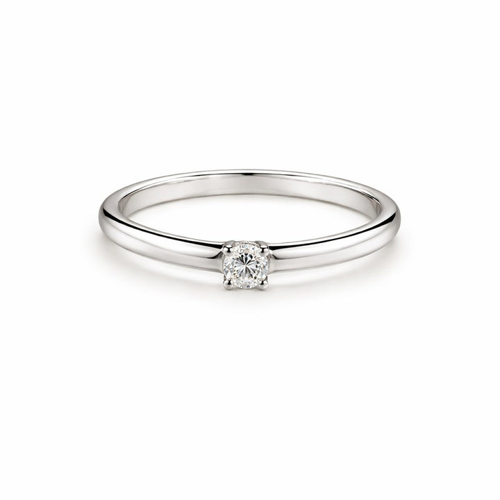 14 kt geelgoud met 1 x 0,10 ct diamant Tw/Si