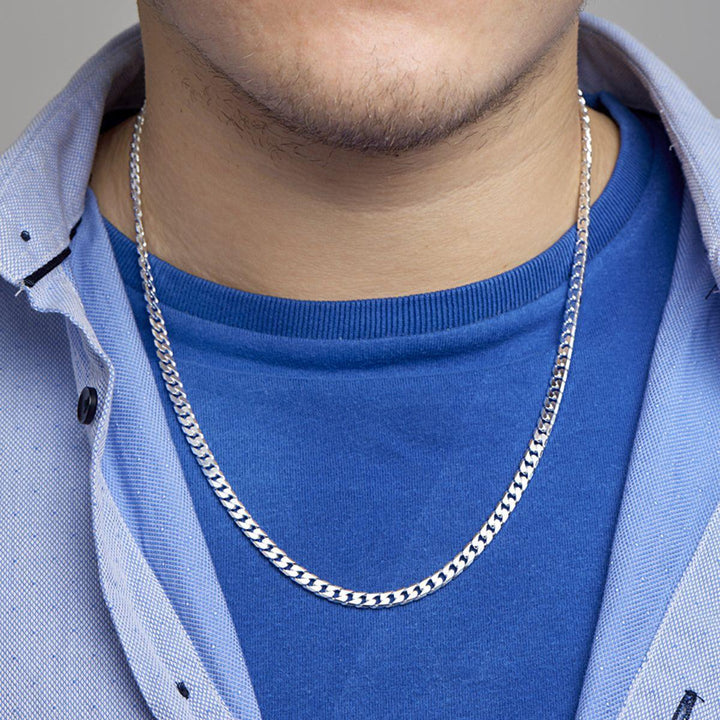 Zilveren gourmet collier 3.5 mm 50 cm masief