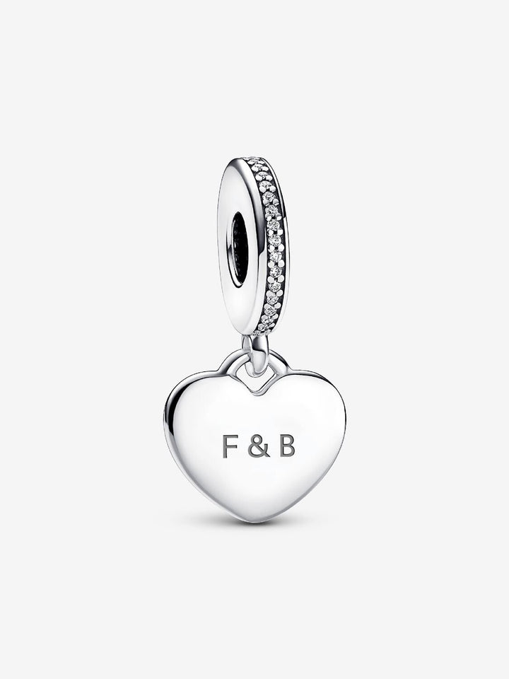 Pandora hartvormige hangende bedel graveerbaar 798761C01