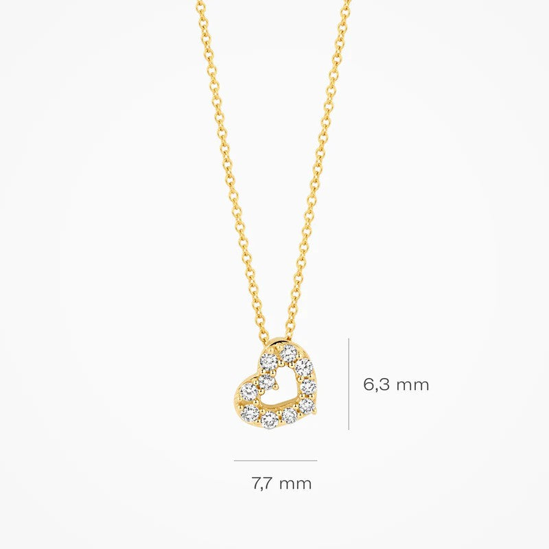 Blush Lab Grown Collier in 14 Kt Geelgoud met Lab Grown Diamant