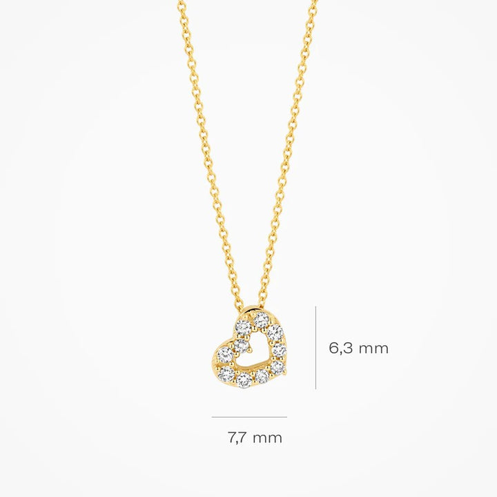 Blush Lab Grown Collier in 14 Kt Geelgoud met Lab Grown Diamant