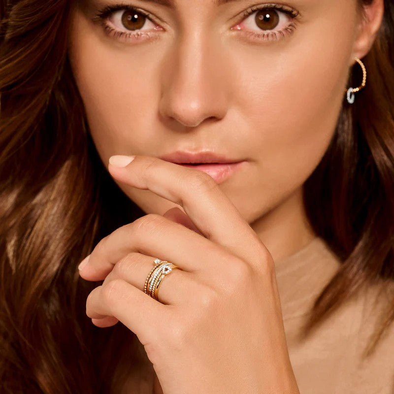 Ring 1231YZI - 14k Geelgoud met zirkonia maat 54
