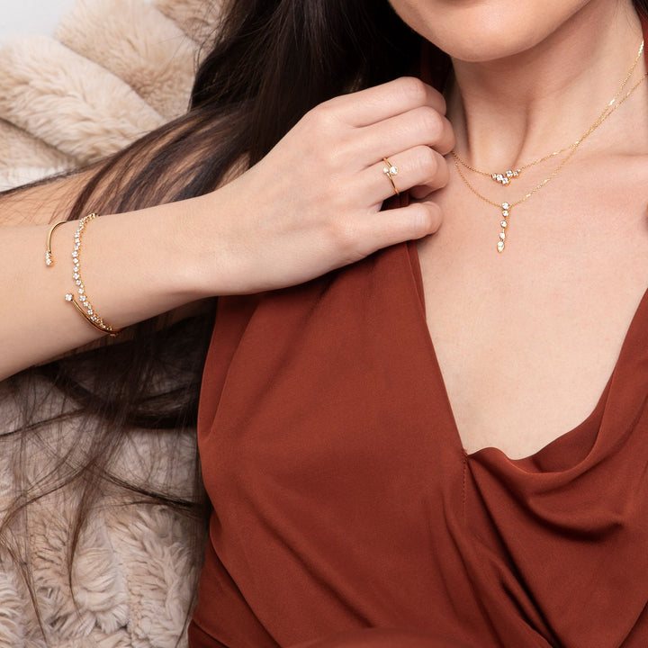 14 Karaat Gouden Diamanten Collier 0,43 ct