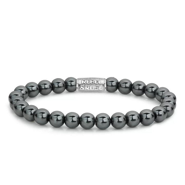 Rebel and Rose Grey Silver Shine DV RR-8DV04-S-M Armband 17,5cm