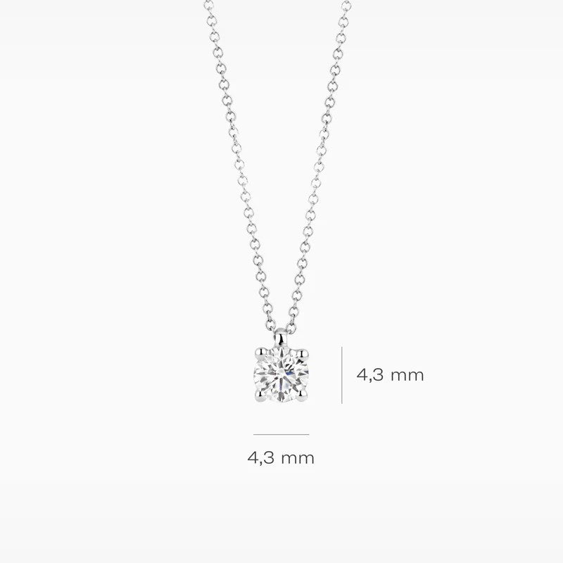 Blush Lab Grown Collier LG3002W in 14 Kt Witgoud met Lab Grown Diamant