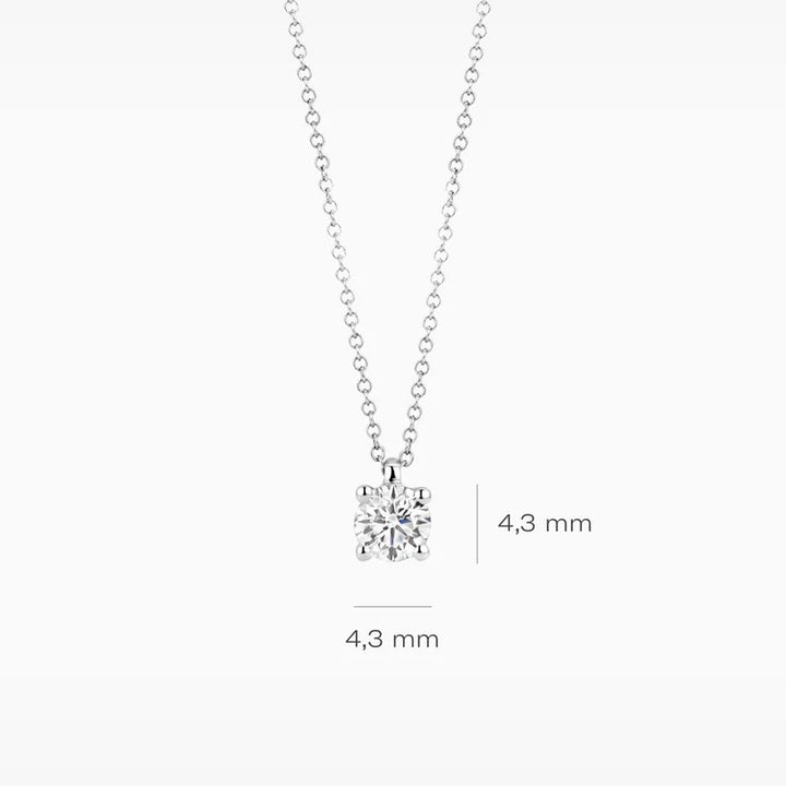 Blush Lab Grown Collier LG3002W in 14 Kt Witgoud met Lab Grown Diamant