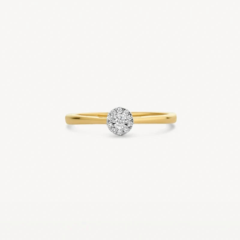 Blush bicolor ring van 14 karaat goud met diamant 1647BDI