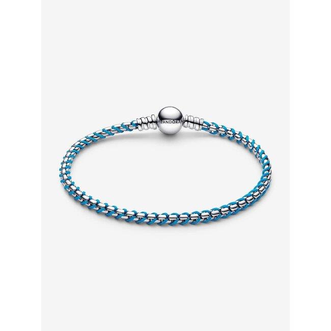 Pandora Pandora Armband Zilver met Turquoise Koord 593816C01-18