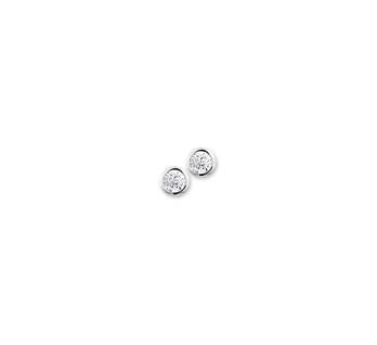 Zilveren Oorstekers met Solitaire Zirkonia 3,5 mm
