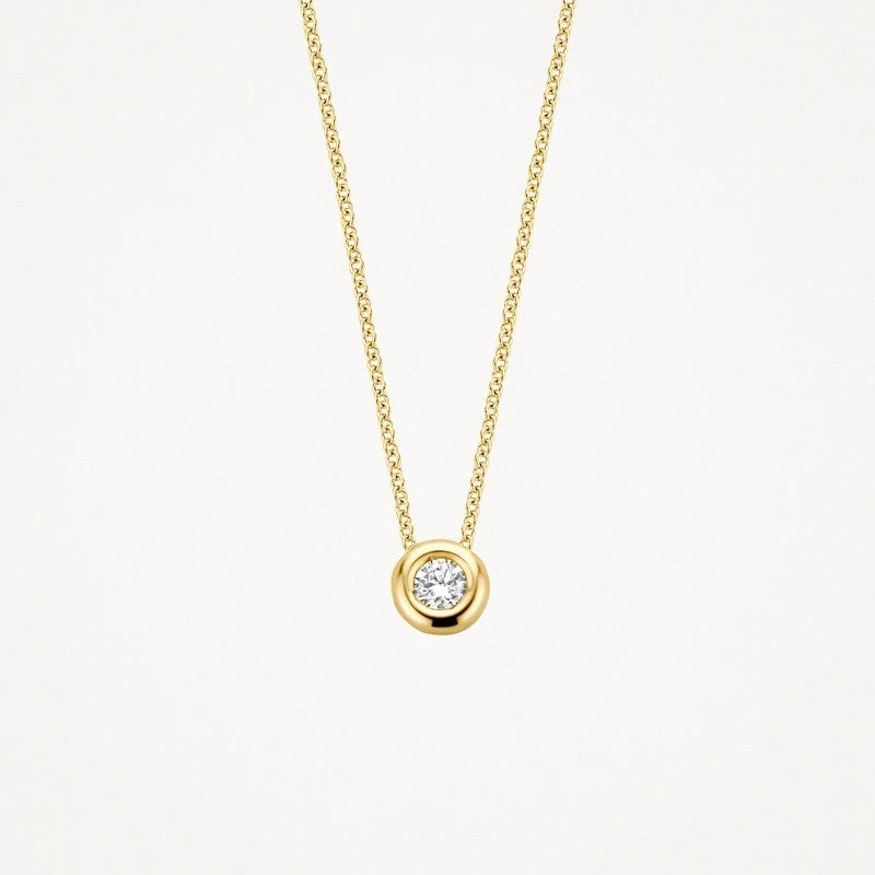 Blush collier 3114YDI van 14 karaat geelgoud met diamant