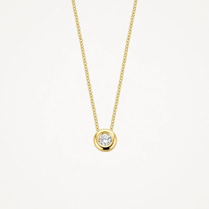 Blush collier 3114YDI van 14 karaat geelgoud met diamant