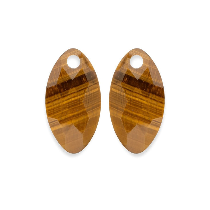 Sparkling Jewels Leaf Earstones Tiger Eye – EAGEM09-FCLF-S
