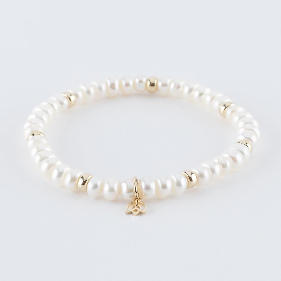 Y&amp;G Zoetwater Parels | Parel armband &amp; 14kt goud P7000