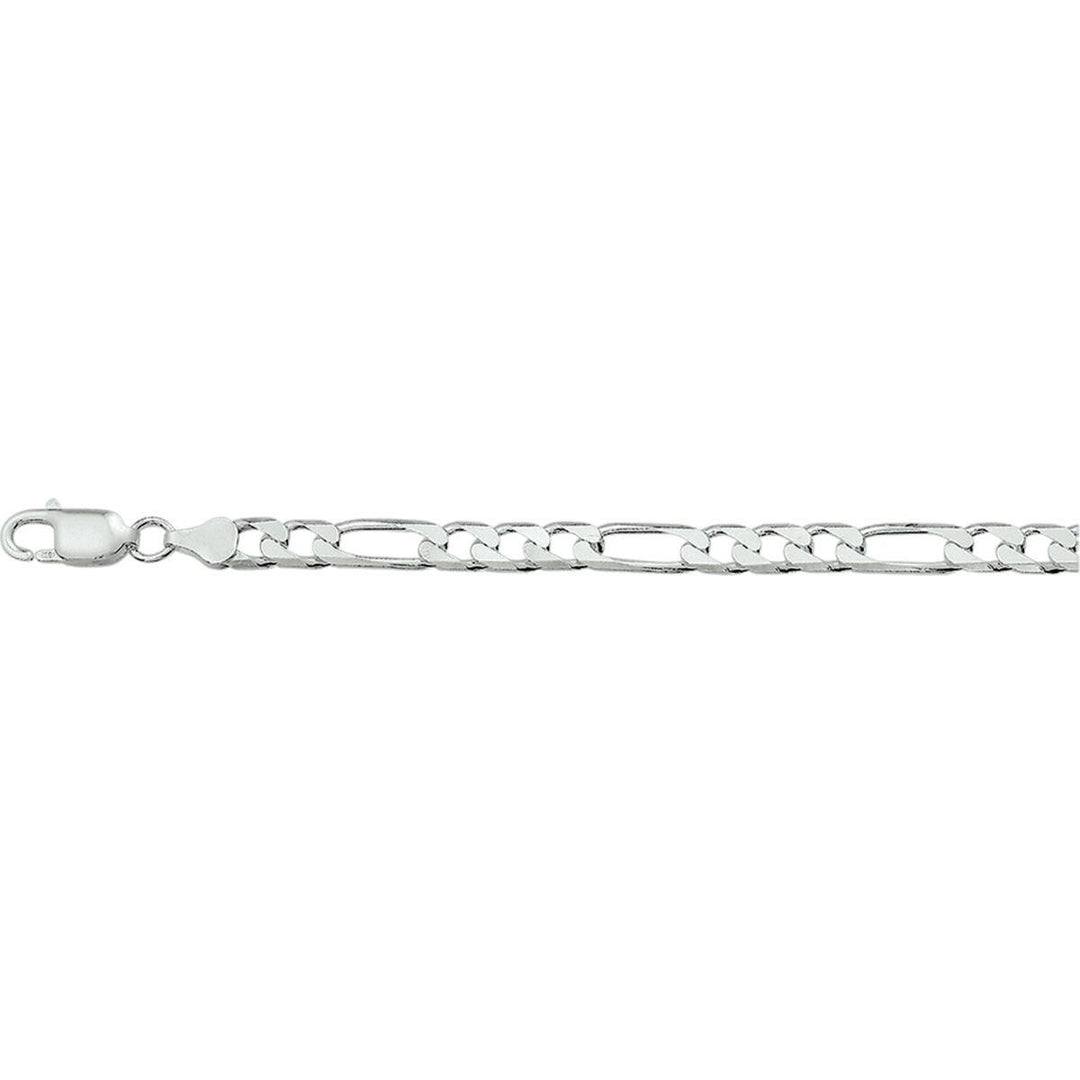 Zilveren Figaro collier 6mm 60 cm