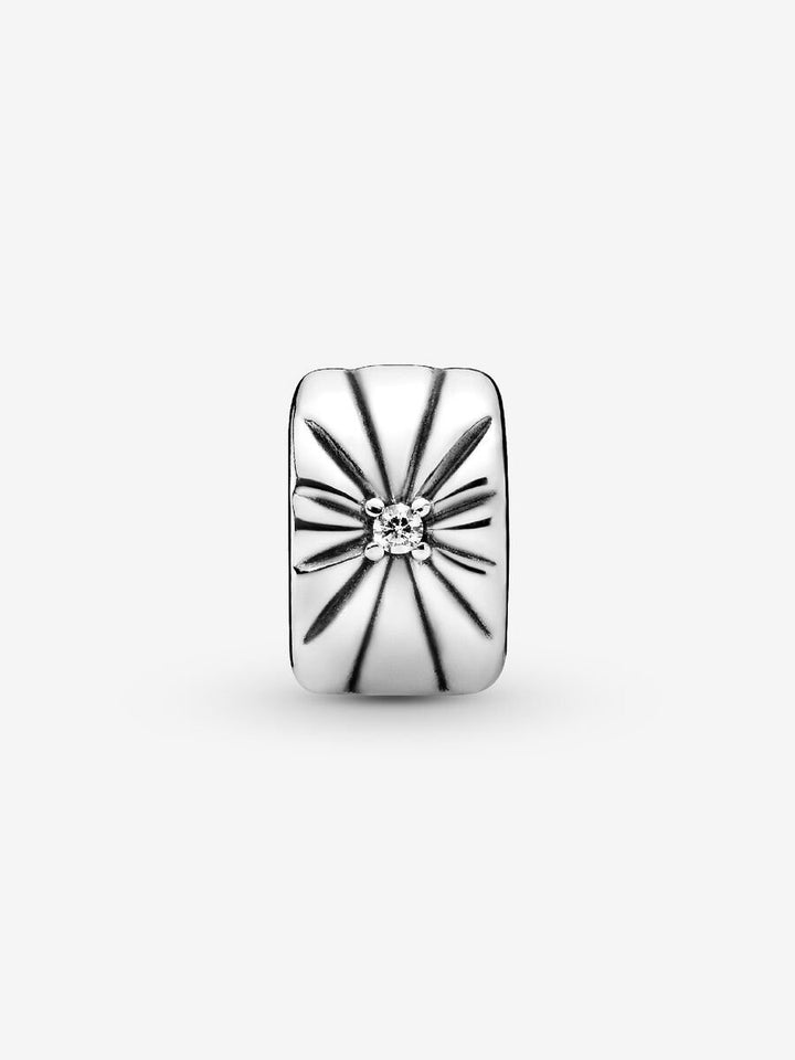 Sterling silver clip with clear zirkonia 798614C01