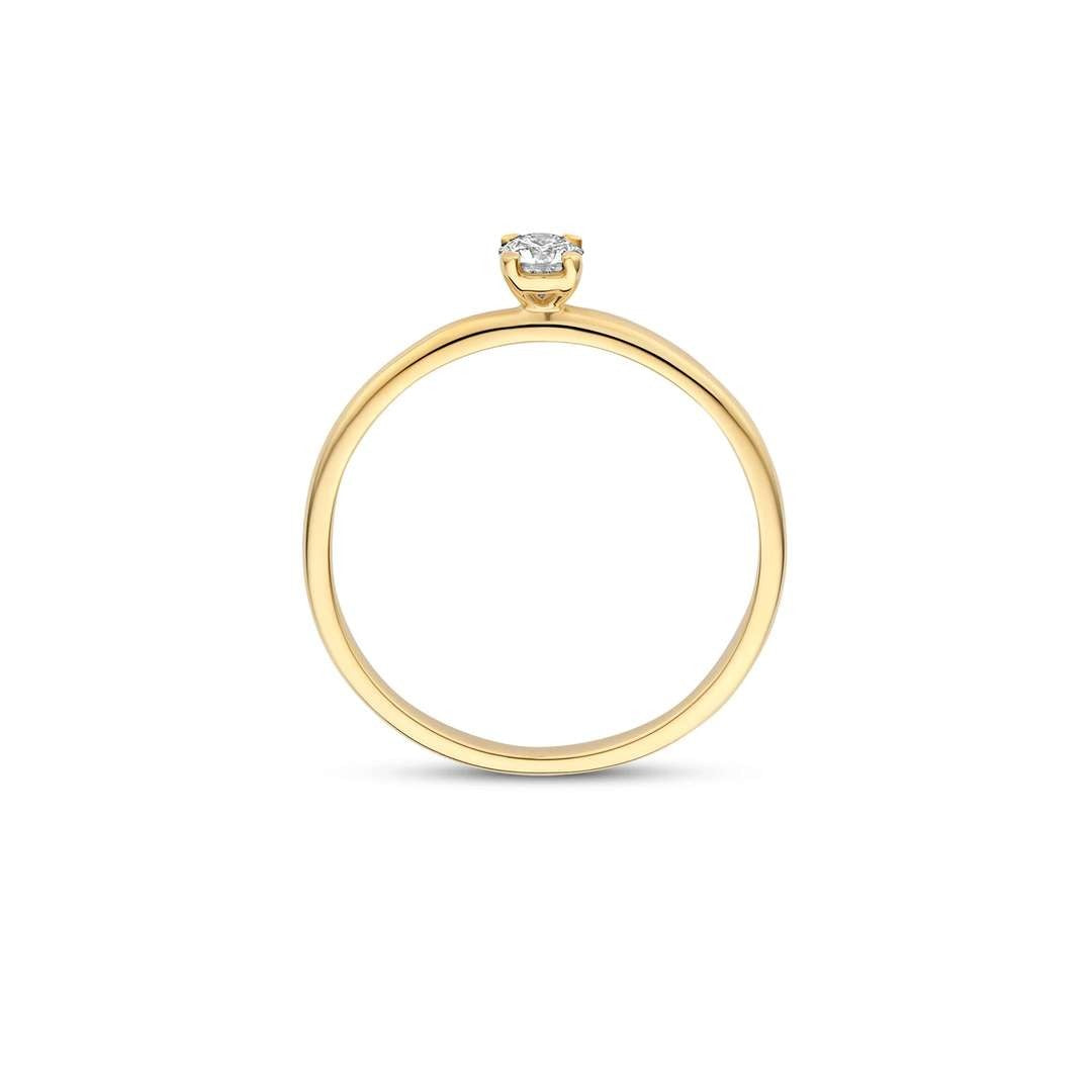 Blush Lab Grown 14k geelgouden ring met lab grown diamant 0,15 ct – LG1027Y